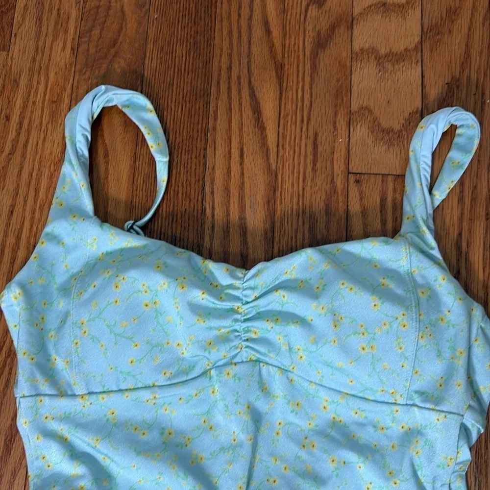 Andie‎ The Nadi One Piece Swimsuit Blue Powder Ditsy Floral size S NWT